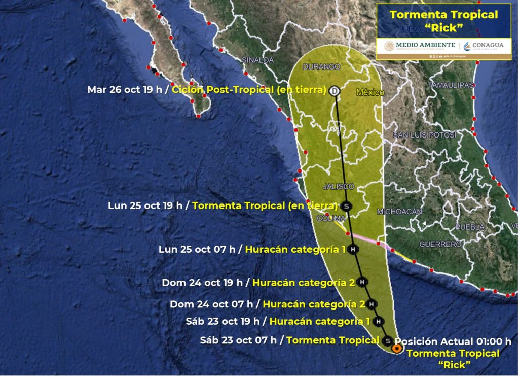 HURACAN 1024x745 - "Rick" podría afectar como huracán a la región de la bahía de Banderas