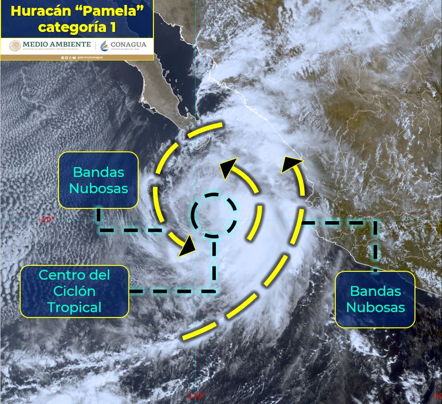 Hura2 - Prevén lluvias en esta región por los efectos del huracán “Pamela”