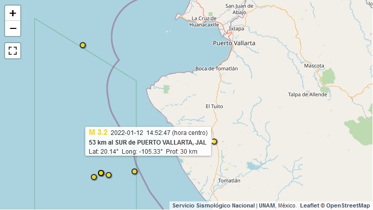 Sismo - Reportan siete sismos en Puerto Vallarta en poco más de 12 horas