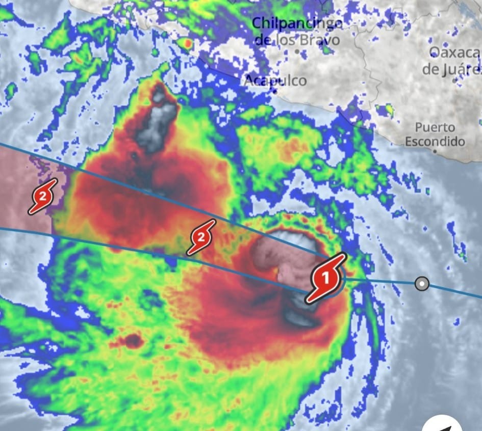 huracanbonniefrentealascostasmexicanas - El huracán "Bonnie" alcanza la categoría 2 y vientos de 155 km/h