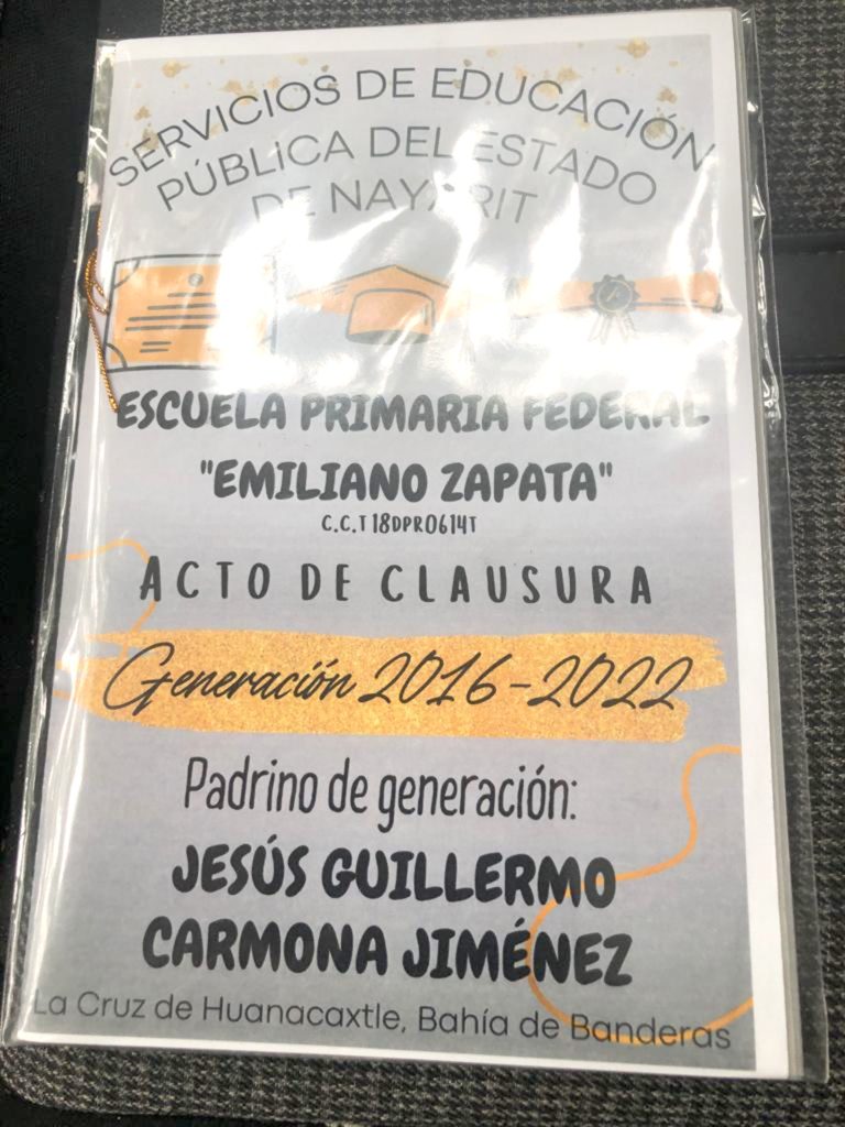 jesuscarmonaapadrinageneraciondealumnosdeprimariaenbahia7 768x1024 - Jesús Carmona, padrino de la generación 2016-2022 en la primaria Emiliano Zapata