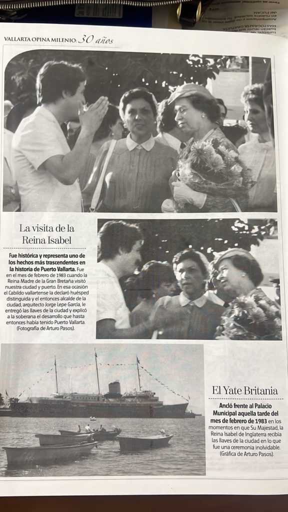 reinaisabelIIvisitopuertovallartahace40anos4 576x1024 - La reina Isabel II visitó Puerto Vallarta hace casi cuatro décadas
