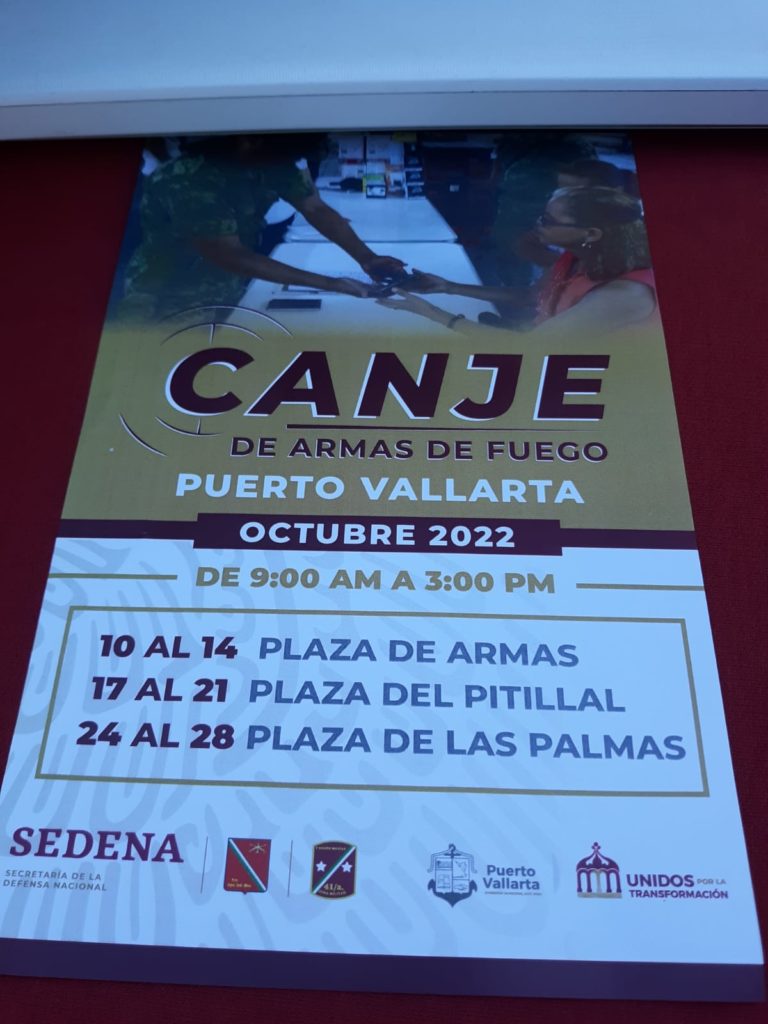 sedenainiciacanjedearmasdefuegoenvallarta2 768x1024 - Inician campaña de canje de armas de fuego en Puerto Vallarta