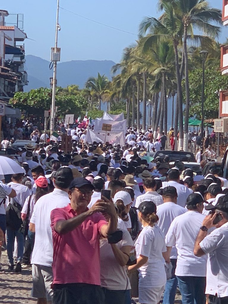 vallartamarchaendefensadeline2 768x1024 - Cientos de personas, en marcha a favor del INE en Puerto Vallarta