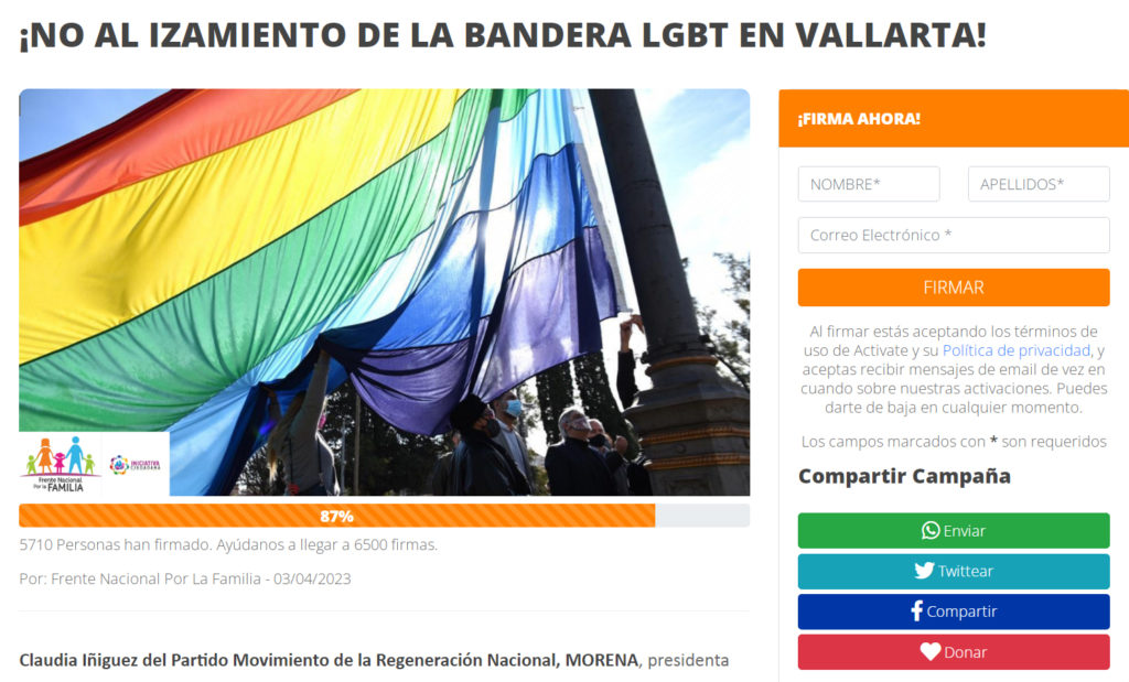 hacencampanaparanoizarbanderalgbt 1024x619 - Hacen campaña para no izar la bandera LGBT en plazas públicas