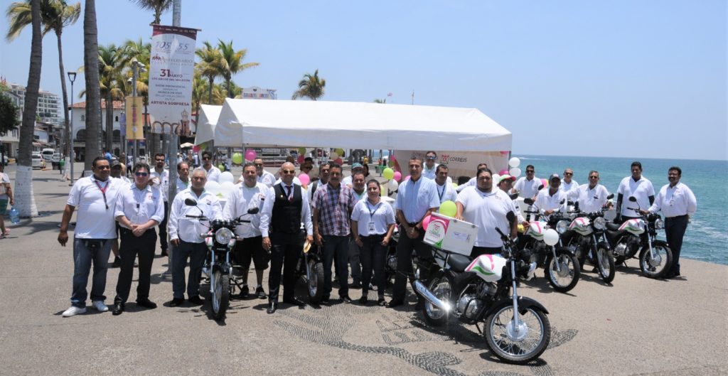 sepomexvallarataestrenamotos3 1024x529 - Personal de Sepomex Puerto Vallarta estrena motocicletas