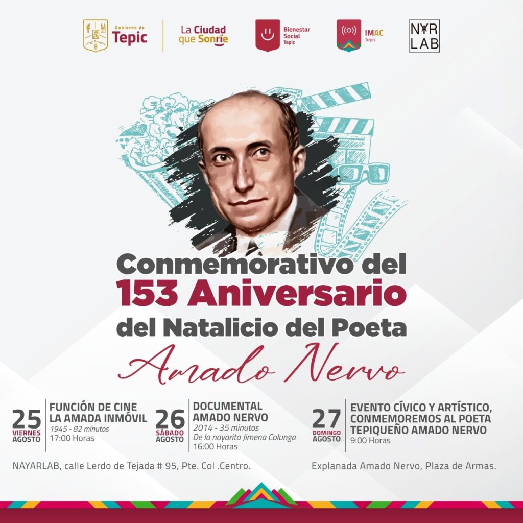 tepicrecuerdaaamadonervoensunatalicio 1024x1024 - Gobierno de Tepic celebra el 153 aniversario del natalicio del poeta Amado Nervo