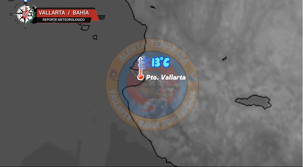 bajatemperaturaenpuertovallarta - Termómetro registró temperatura más baja del año en Vallarta, hoy